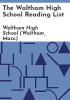 The_Waltham_High_School_reading_list